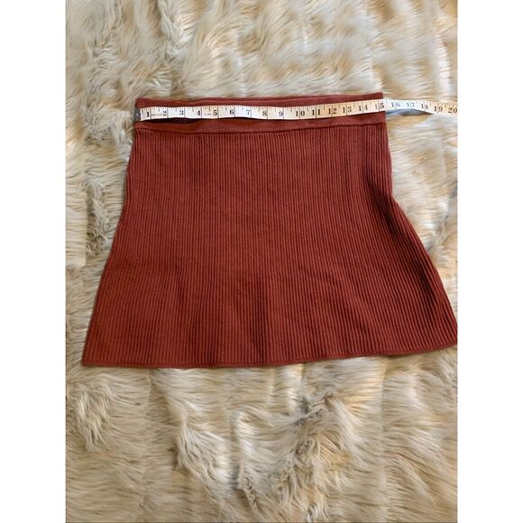 Free People Intimately Ribbed Knit Mini Skirt Size M - Picture 6 of 6